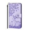 Peněženkové pouzdro Embossing Pattern Slunečnice fialové – Samsung Galaxy A12 / M12 | Levné Kryty | Levné Kryty | Levné Kryty
