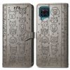 Peněženkové pouzdro Embossing Pattern Pes a Kočka zelené – Samsung Galaxy A12 / M12 | Levné Kryty | Levné Kryty | Levné Kryty