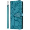 Peněženkové pouzdro Embossing Pattern Strom červené – Samsung Galaxy A12 / M12 | Levné Kryty | Levné Kryty | Levné Kryty