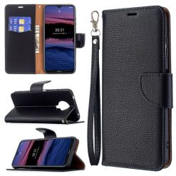 Peněženkové pouzdro Fancy Litchi černé – Nokia G10 / G20 | Levné Kryty | Levné Kryty | Levné Kryty