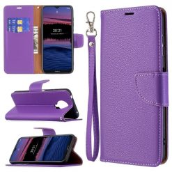 Peněženkové pouzdro Fancy Litchi fialové – Nokia G10 / G20 | Levné Kryty | Levné Kryty | Levné Kryty