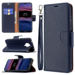 Peněženkové pouzdro Fancy Litchi modré – Nokia G10 / G20 | Levné Kryty | Levné Kryty | Levné Kryty