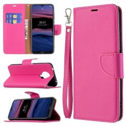 Peněženkové pouzdro Fancy Litchi růžové – Nokia G10 / G20 | Levné Kryty | Levné Kryty | Levné Kryty