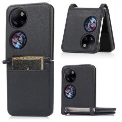 Peněženkové pouzdro Lambskin Texture černé – Huawei P50 Pocket | Levné Kryty | Levné Kryty | Levné Kryty