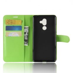 Peněženkové pouzdro Litchi zelené – Nokia 7 Plus | Levné Kryty | Levné Kryty | Levné Kryty