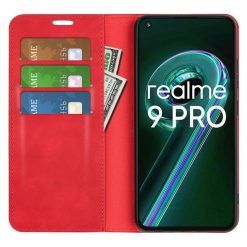 Peněženkové pouzdro Magnetic smooth case červené – Realme 9 5G / 9 Pro | Levné Kryty | Levné Kryty | Levné Kryty