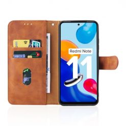 Peněženkové pouzdro Solid hnědé – Xiaomi Redmi Note 11 (4G) / Note 11S | Levné Kryty | Levné Kryty | Levné Kryty