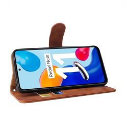 Peněženkové pouzdro Solid hnědé – Xiaomi Redmi Note 11 (4G) / Note 11S | Levné Kryty | Levné Kryty | Levné Kryty