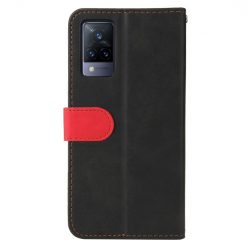 Peněženkové pouzdro Stitching černo-červené – Vivo V21 5G | Levné Kryty | Levné Kryty | Levné Kryty