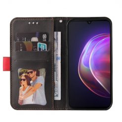 Peněženkové pouzdro Stitching černo-červené – Vivo V21 5G | Levné Kryty | Levné Kryty | Levné Kryty