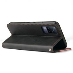 Peněženkové pouzdro Stitching černo-růžové – Vivo V21 5G | Levné Kryty | Levné Kryty | Levné Kryty