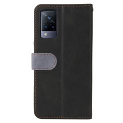 Peněženkové pouzdro Stitching černo-šedé – Vivo V21 5G | Levné Kryty | Levné Kryty | Levné Kryty