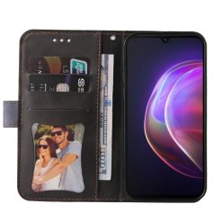 Peněženkové pouzdro Stitching černo-šedé – Vivo V21 5G | Levné Kryty | Levné Kryty | Levné Kryty