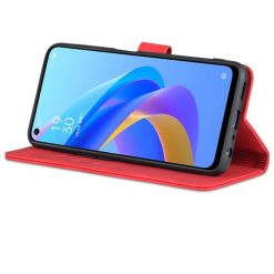 Peněženkové pouzdro AZNS Skin Feel červené – Realme 9i / Oppo A96 | Levné Kryty | Levné Kryty | Levné Kryty