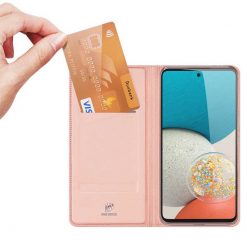 Peněženkové pouzdro Dux Ducis Skin Pro růžové – Samsung Galaxy A53 5G | Levné Kryty | Levné Kryty | Levné Kryty