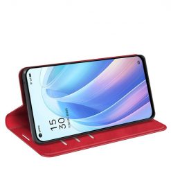 Peněženkové pouzdro Posh magnetic case červené – Oppo Reno7 5G (Reno 7 5G) | Levné Kryty | Levné Kryty | Levné Kryty