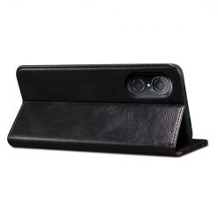 Peněženkové pouzdro Wax case černé – Huawei Nova 9 SE | Levné Kryty | Levné Kryty | Levné Kryty
