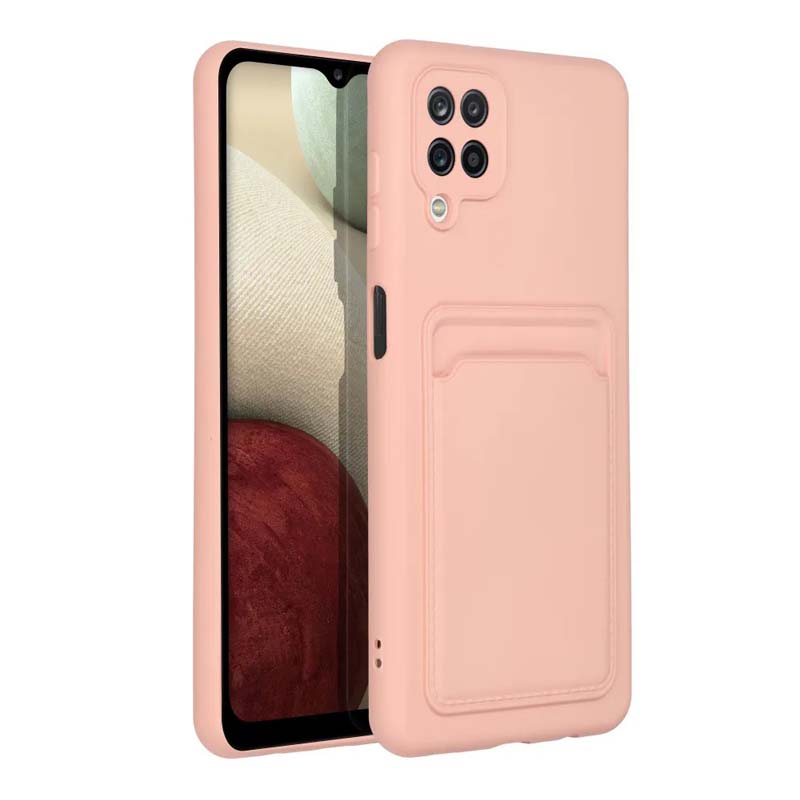 Zadní kryt Card Case růžový – Samsung Galaxy A12 / M12 | Levné Kryty | Levné Kryty | Levné Kryty