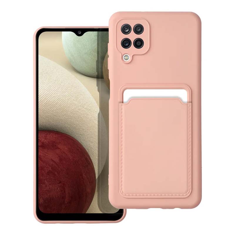 Zadní kryt Card Case růžový – Samsung Galaxy A12 / M12 | Levné Kryty | Levné Kryty | Levné Kryty