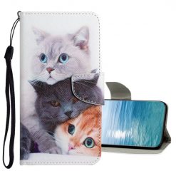 Knížkové pouzdro Trendy Cross case Tři kočky – Samsung Galaxy A13 (4G) | Levné Kryty | Levné Kryty | Levné Kryty