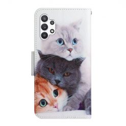 Knížkové pouzdro Trendy Cross case Tři kočky – Samsung Galaxy A13 (4G) | Levné Kryty | Levné Kryty | Levné Kryty