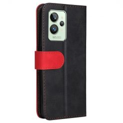 Peněženkové pouzdro Stitching černo-červené – Realme GT 2 Pro | Levné Kryty | Levné Kryty | Levné Kryty