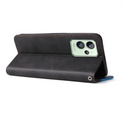 Peněženkové pouzdro Stitching černo-modré – Realme GT 2 Pro | Levné Kryty | Levné Kryty | Levné Kryty