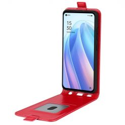 Vyklápěcí pouzdro Vertical flip case červené – Oppo Reno7 5G (Reno 7 5G) | Levné Kryty | Levné Kryty | Levné Kryty