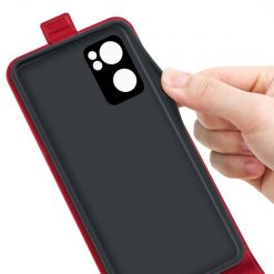 Vyklápěcí pouzdro Vertical flip case červené – Oppo Reno7 5G (Reno 7 5G) | Levné Kryty | Levné Kryty | Levné Kryty