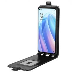 Vyklápěcí pouzdro Vertical flip case černé – Oppo Reno7 5G (Reno 7 5G) | Levné Kryty | Levné Kryty | Levné Kryty