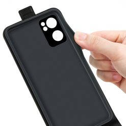 Vyklápěcí pouzdro Vertical flip case černé – Oppo Reno7 5G (Reno 7 5G) | Levné Kryty | Levné Kryty | Levné Kryty