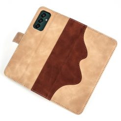 Peněženkové pouzdro Dual Wavy Case hnědé – Samsung Galaxy M13 | Levné Kryty | Levné Kryty | Levné Kryty