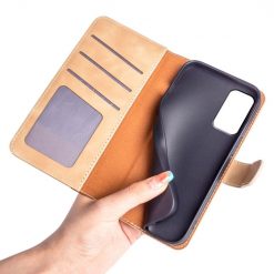 Peněženkové pouzdro Dual Wavy Case hnědé – Samsung Galaxy M13 | Levné Kryty | Levné Kryty | Levné Kryty