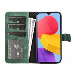 Peněženkové pouzdro Dual Wavy Case zelené – Samsung Galaxy M13 | Levné Kryty | Levné Kryty | Levné Kryty