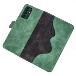 Peněženkové pouzdro Dual Wavy Case zelené – Samsung Galaxy M13 | Levné Kryty | Levné Kryty | Levné Kryty