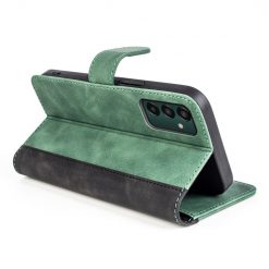 Peněženkové pouzdro Dual Wavy Case zelené – Samsung Galaxy M13 | Levné Kryty | Levné Kryty | Levné Kryty