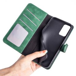Peněženkové pouzdro Dual Wavy Case zelené – Samsung Galaxy M13 | Levné Kryty | Levné Kryty | Levné Kryty