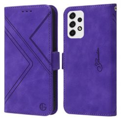 Peněženkové pouzdro Geometric fialové – Samsung Galaxy A53 5G | Levné Kryty | Levné Kryty | Levné Kryty