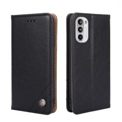 Peněženkové pouzdro Non-magnetic Retro Case černé – Motorola Moto G52 / G82 5G | Levné Kryty | Levné Kryty | Levné Kryty