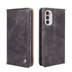 Peněženkové pouzdro Non-magnetic Retro Case šedé – Motorola Moto G52 / G82 5G | Levné Kryty | Levné Kryty | Levné Kryty