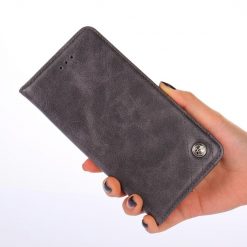 Peněženkové pouzdro Non-magnetic Retro Case šedé – Motorola Moto G52 / G82 5G | Levné Kryty | Levné Kryty | Levné Kryty