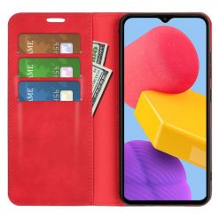 Peněženkové pouzdro Posh magnetic case červené – Samsung Galaxy M13 | Levné Kryty | Levné Kryty | Levné Kryty