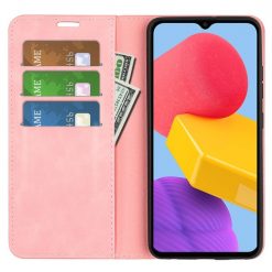 Peněženkové pouzdro Posh magnetic case růžové – Samsung Galaxy M13 | Levné Kryty | Levné Kryty | Levné Kryty