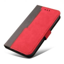 Peněženkové pouzdro Stitching černo-červené – Vivo Y76 5G | Levné Kryty | Levné Kryty | Levné Kryty