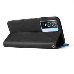 Peněženkové pouzdro Stitching černo-modré – Vivo Y76 5G | Levné Kryty | Levné Kryty | Levné Kryty