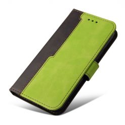 Peněženkové pouzdro Stitching černo-zelené – Vivo Y76 5G | Levné Kryty | Levné Kryty | Levné Kryty
