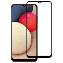 Tvrzené sklo celopovrchové černé – Samsung Galaxy A02s / A03s