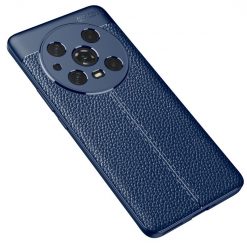 Zadní kryt Litchi Pattern modrý – Honor Magic 4 Pro | Levné Kryty | Levné Kryty | Levné Kryty