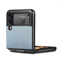 Kryt Cross Pattern Slim modrý – Samsung Galaxy Z Flip 4 | Levné Kryty | Levné Kryty | Levné Kryty