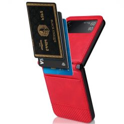 Kryt Retro Leather červený – Samsung Galaxy Z Flip 4 | Levné Kryty | Levné Kryty | Levné Kryty